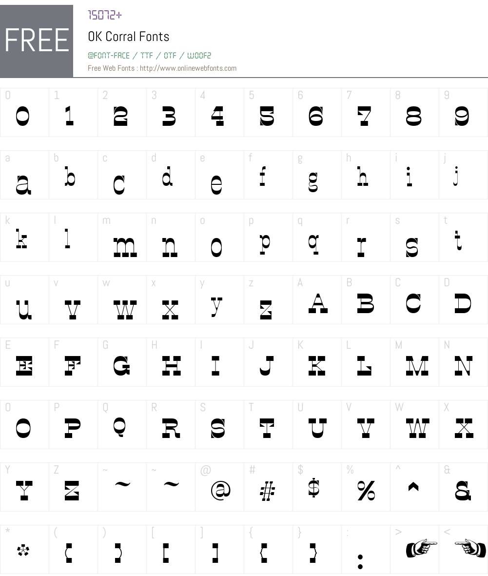 OK Corral Font Screenshots