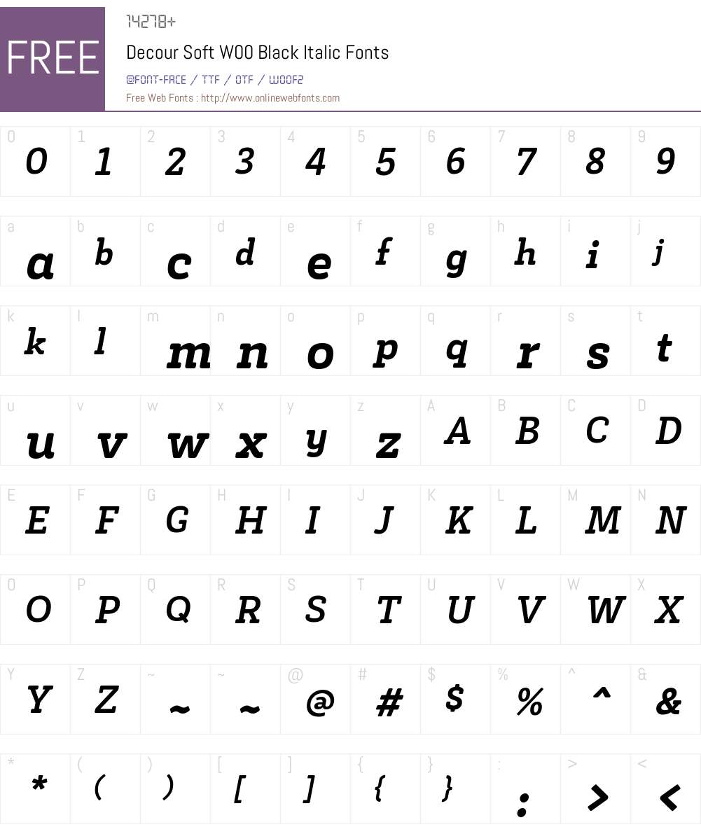 Decour Soft Font Screenshots