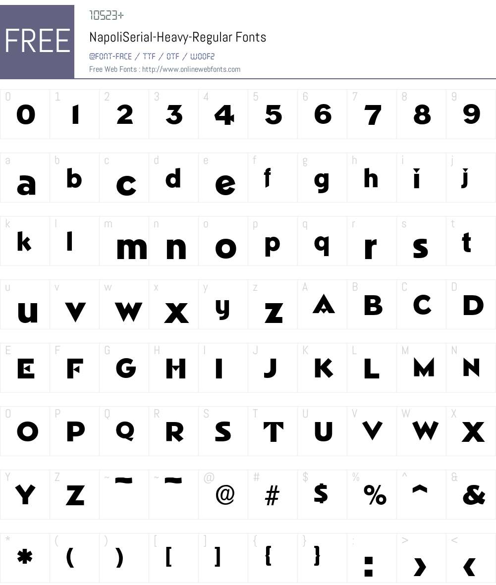 NapoliSerial-Heavy Font Screenshots