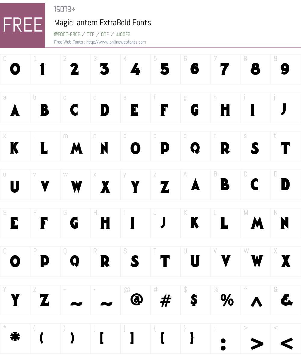 MagicLantern Font Screenshots