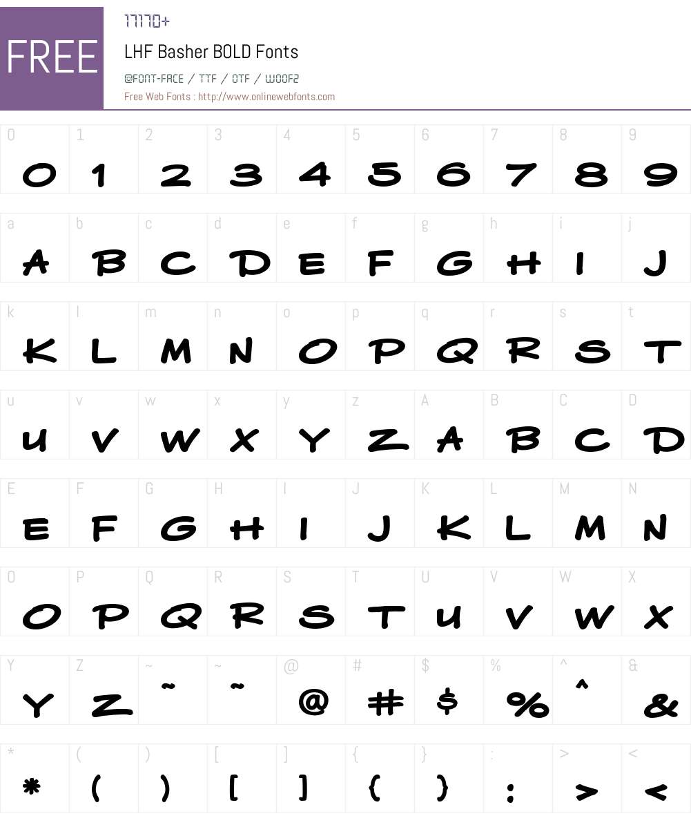 LHF Basher BOLD Font Screenshots