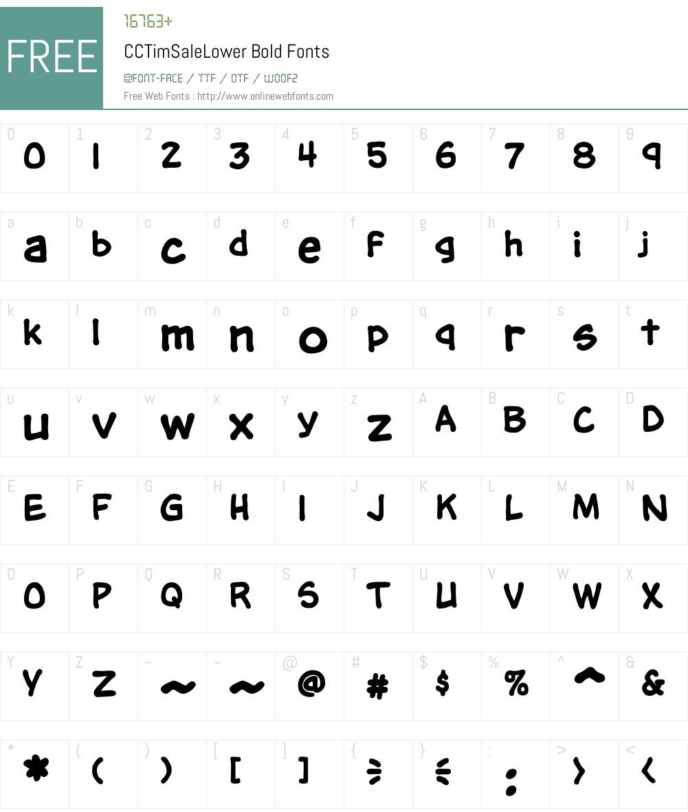 CCTimSaleLower-Bold Font Screenshots