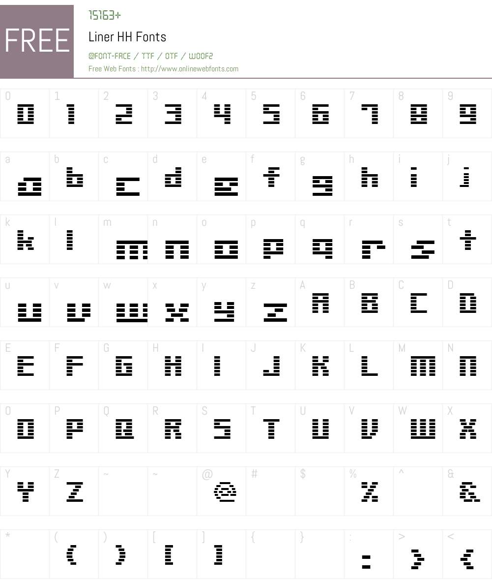 Liner HH Font Screenshots