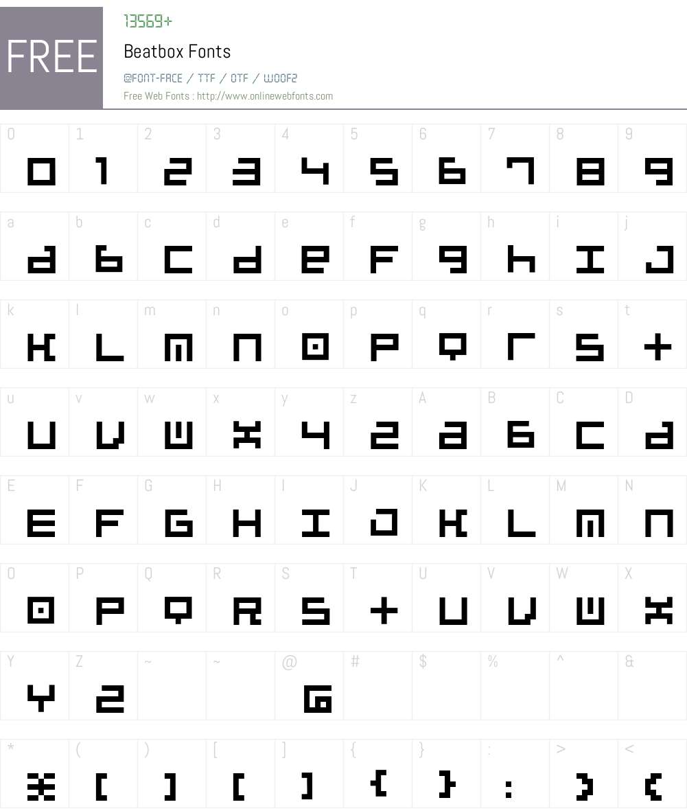 Beatbox Font Screenshots