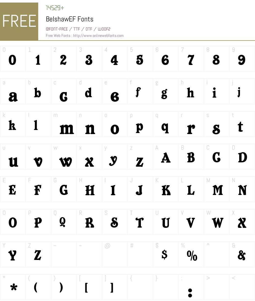 BelshawEF Font Screenshots