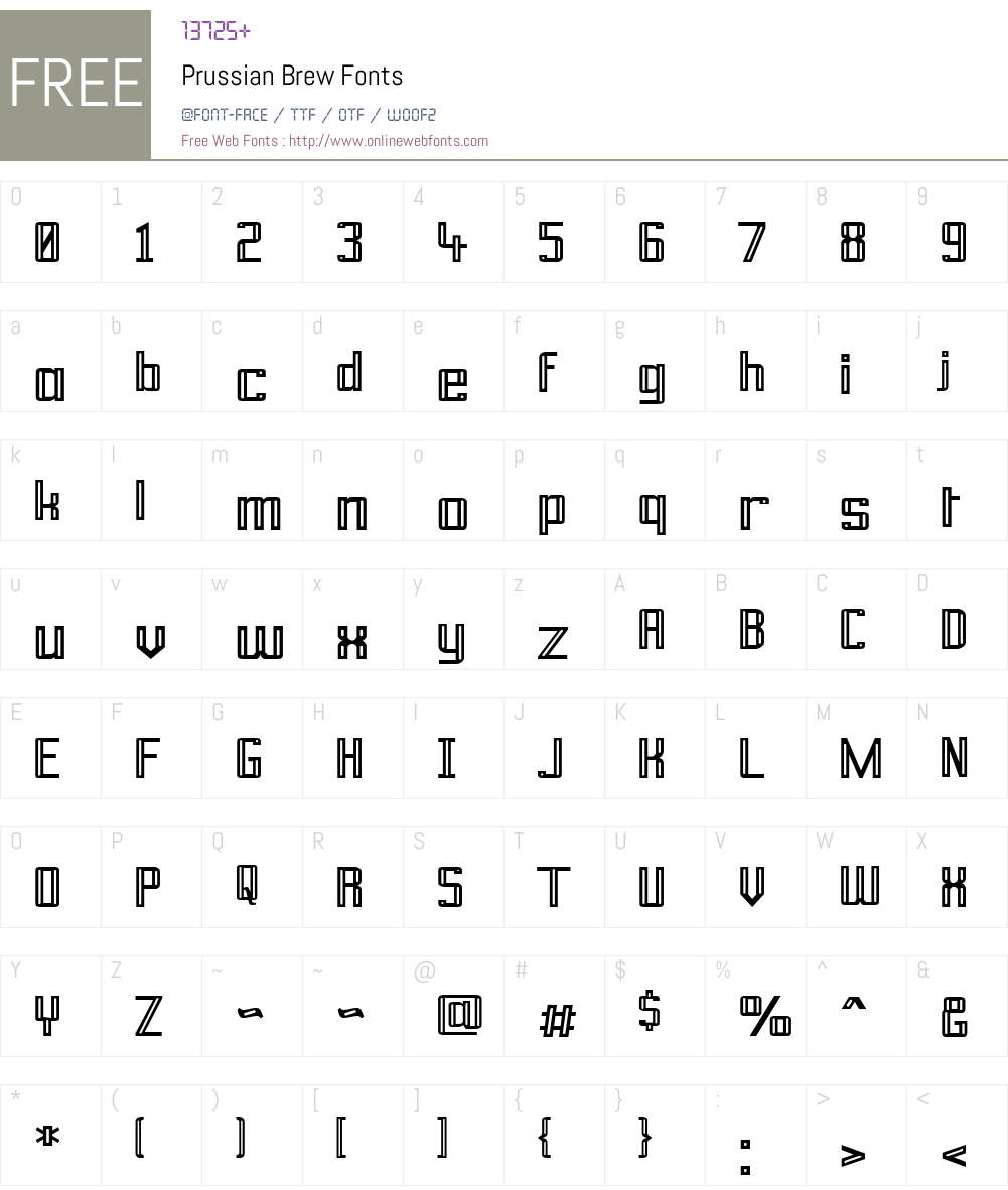 Prussian Brew Font Screenshots