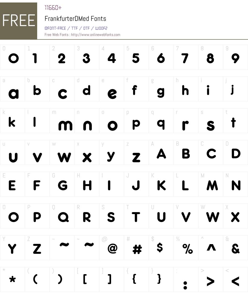 FrankfurterDMed Font Screenshots