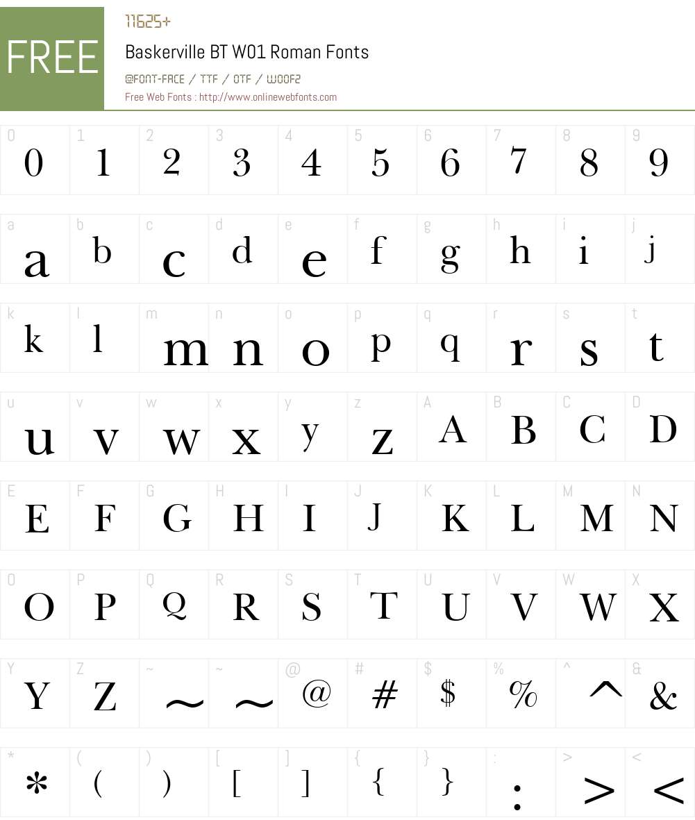BaskervilleBTW01-Roman Font Screenshots