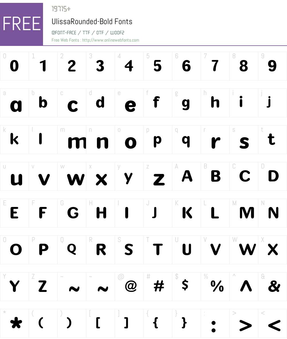 UlissaRounded Font Screenshots
