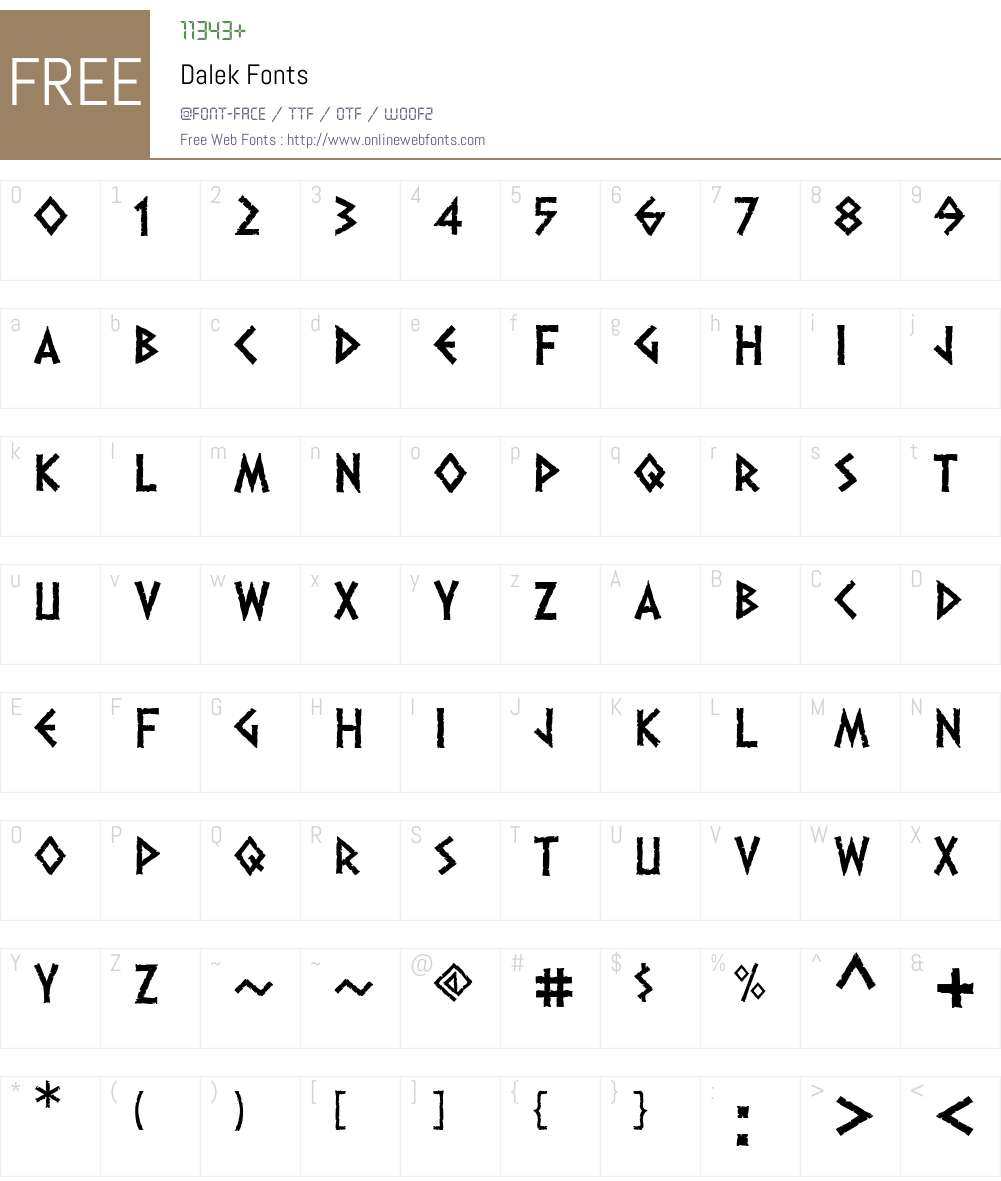 Dalek Font Screenshots