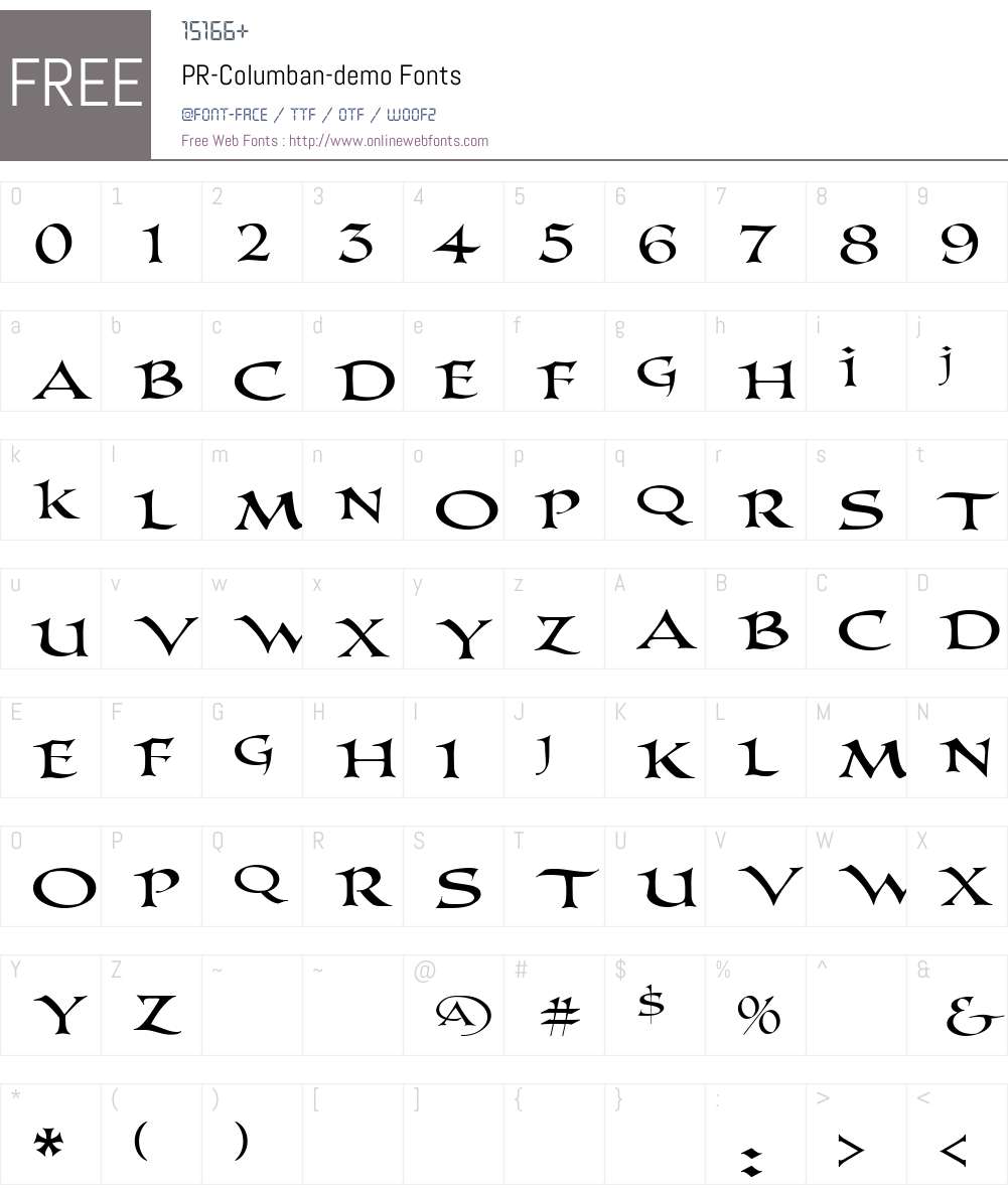 PR Font Screenshots