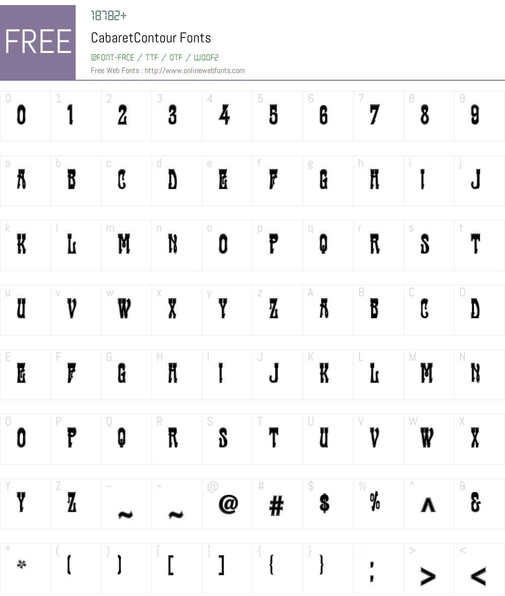 CabaretContour Font Screenshots