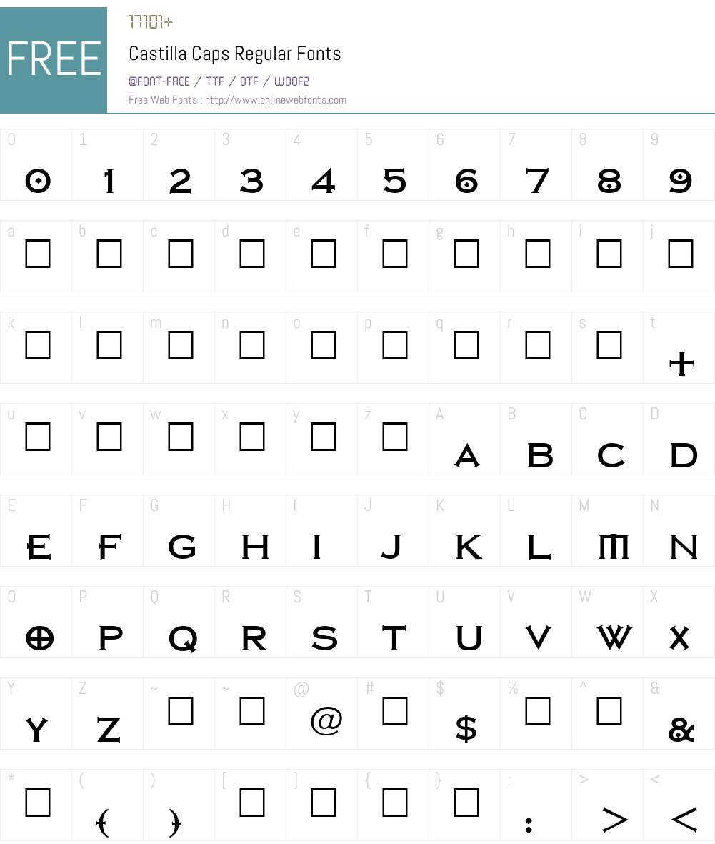 Castilla Caps Font Screenshots