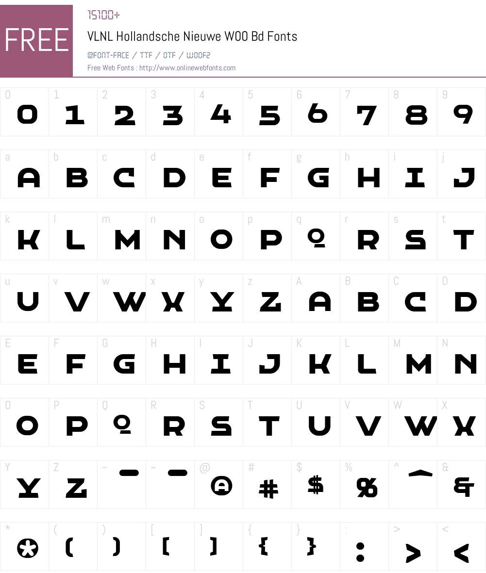 VLNL Hollandsche Nieuwe Font Screenshots