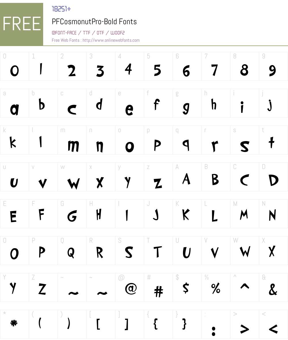 PF Cosmonut Pro Font Screenshots