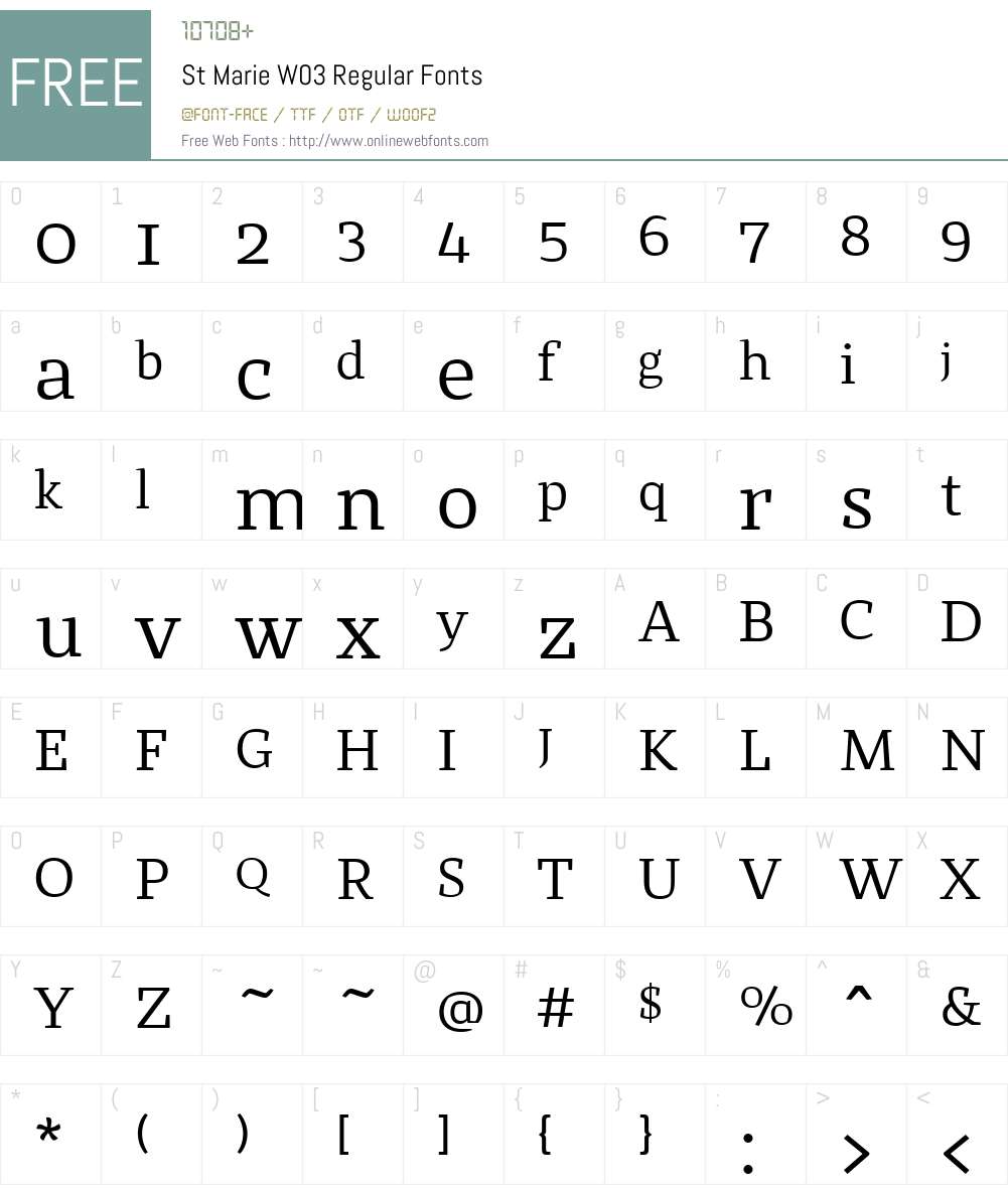 St Marie Font Screenshots