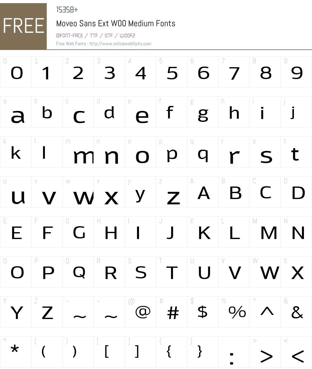 MoveoSansExtW00-Medium Font Screenshots