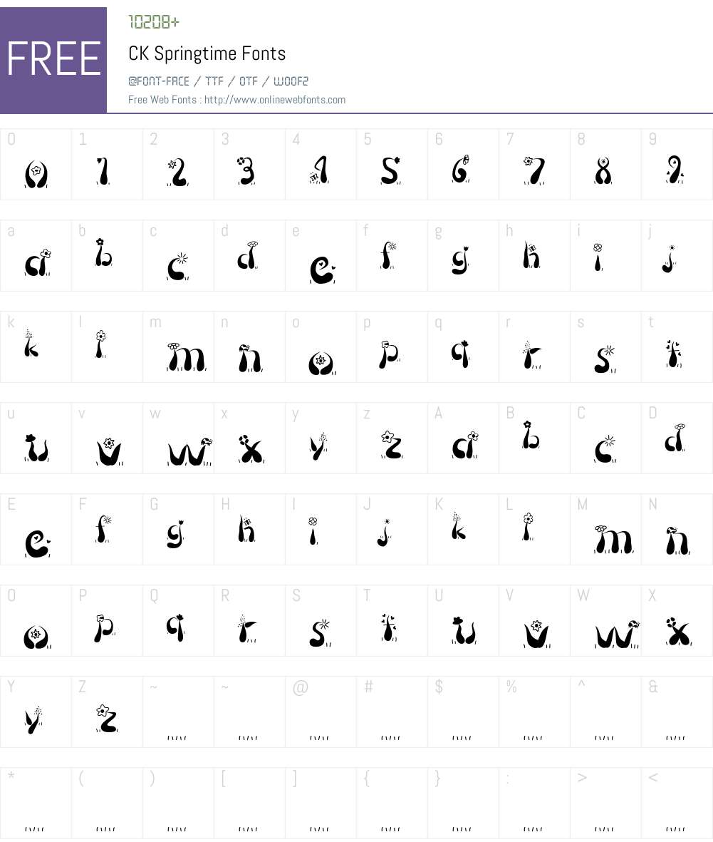 CK Springtime Font Screenshots