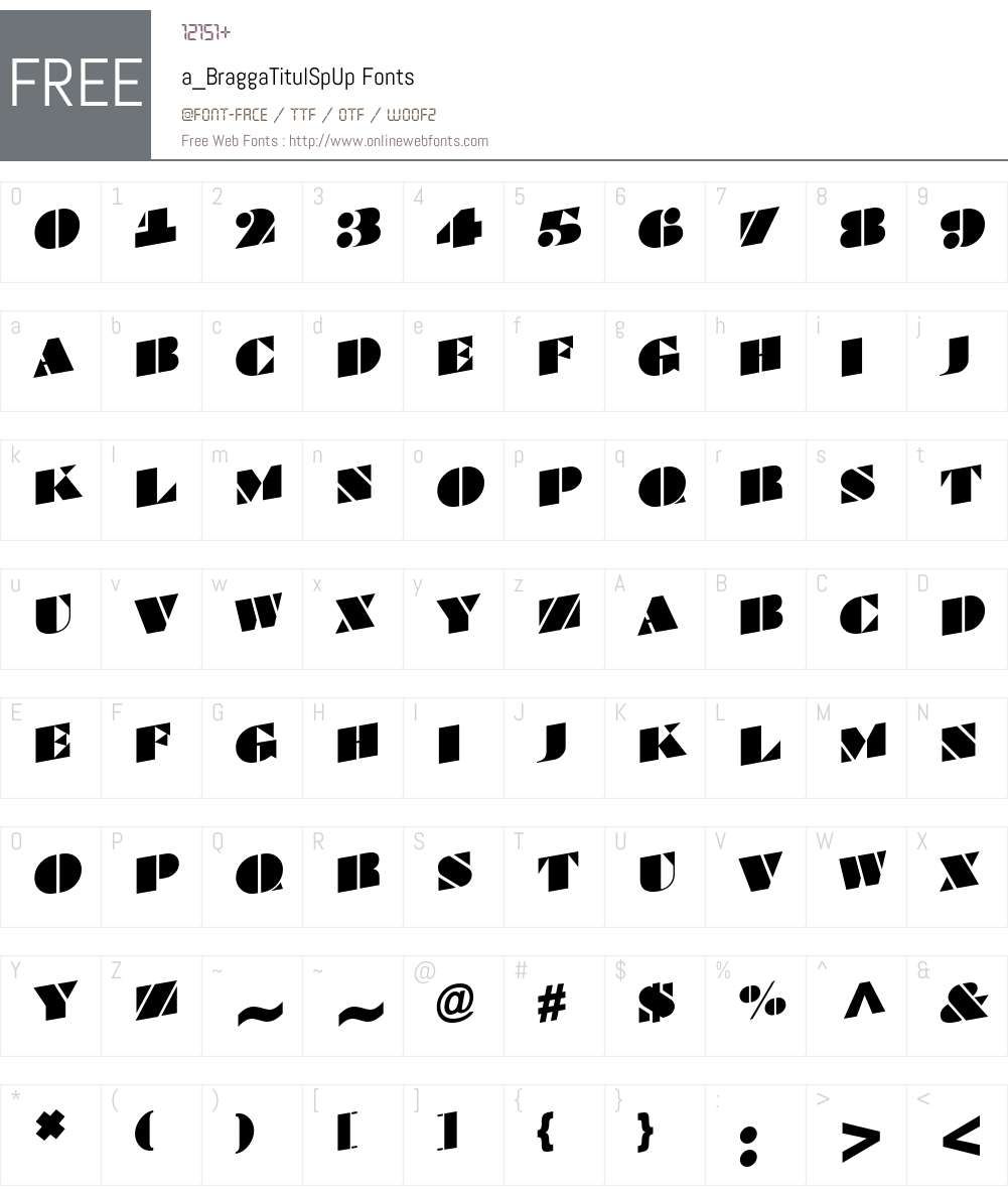a_BraggaTitulSpUp Font Screenshots