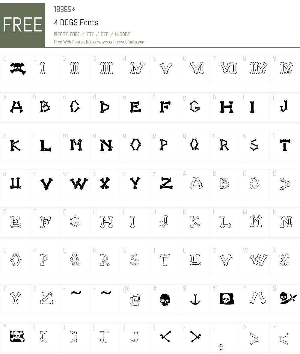4 DOGS Font Screenshots