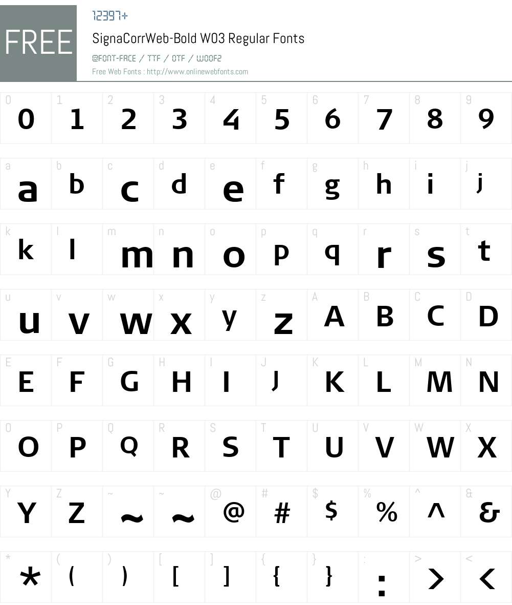 FF Signa Correspondence Font Screenshots