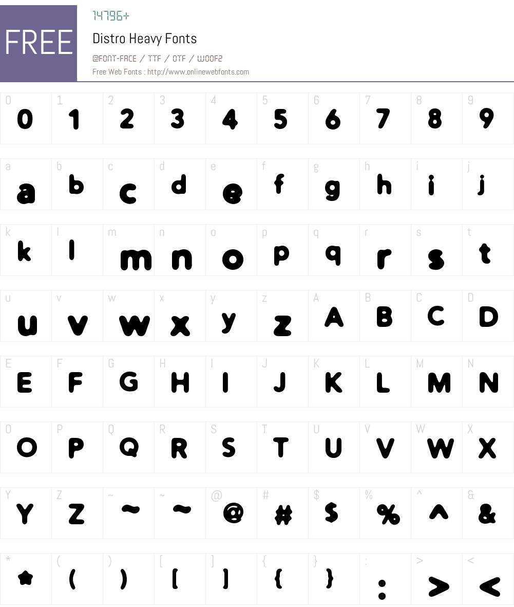 Distro Heavy Font Screenshots