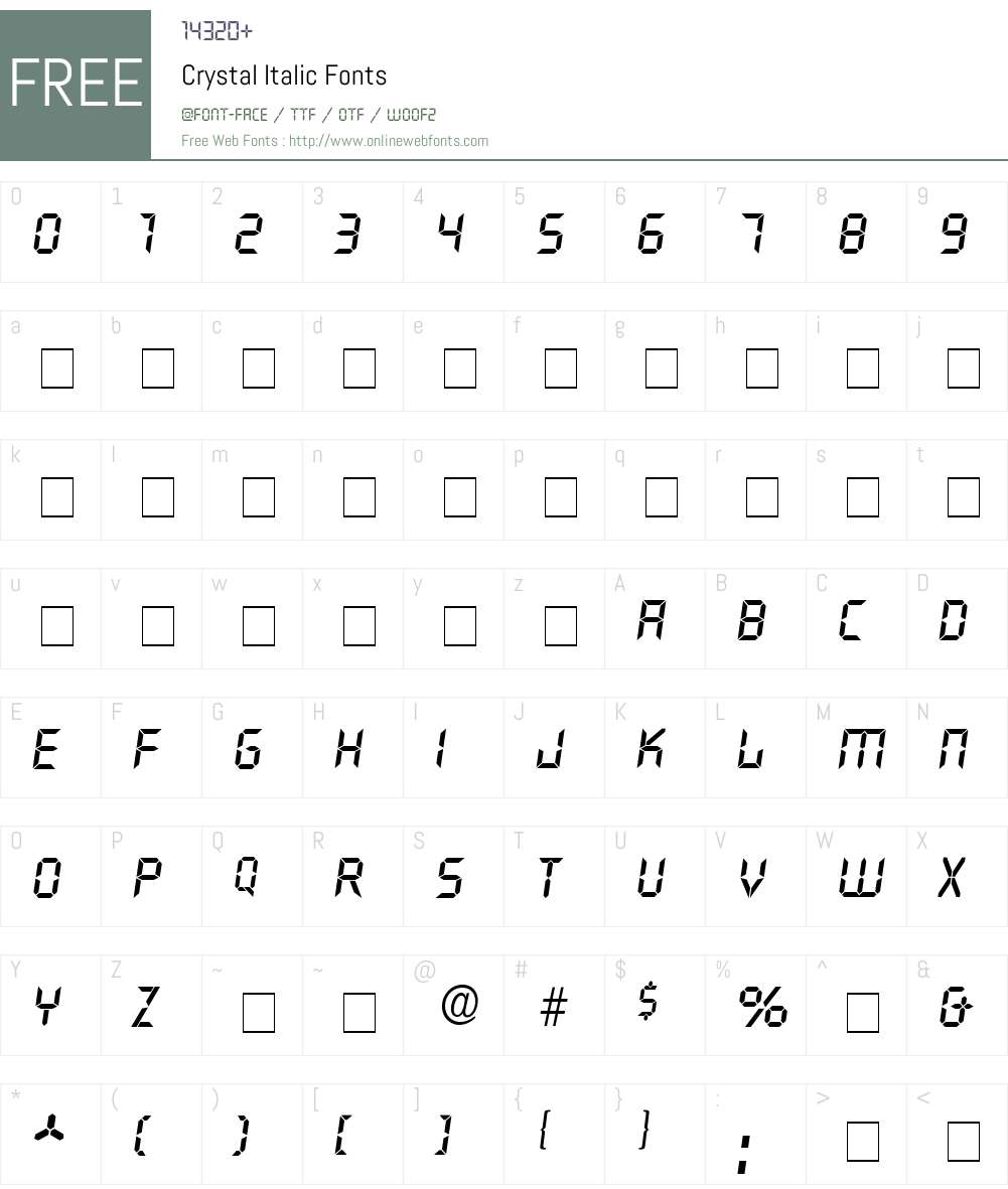Crystal Font Screenshots
