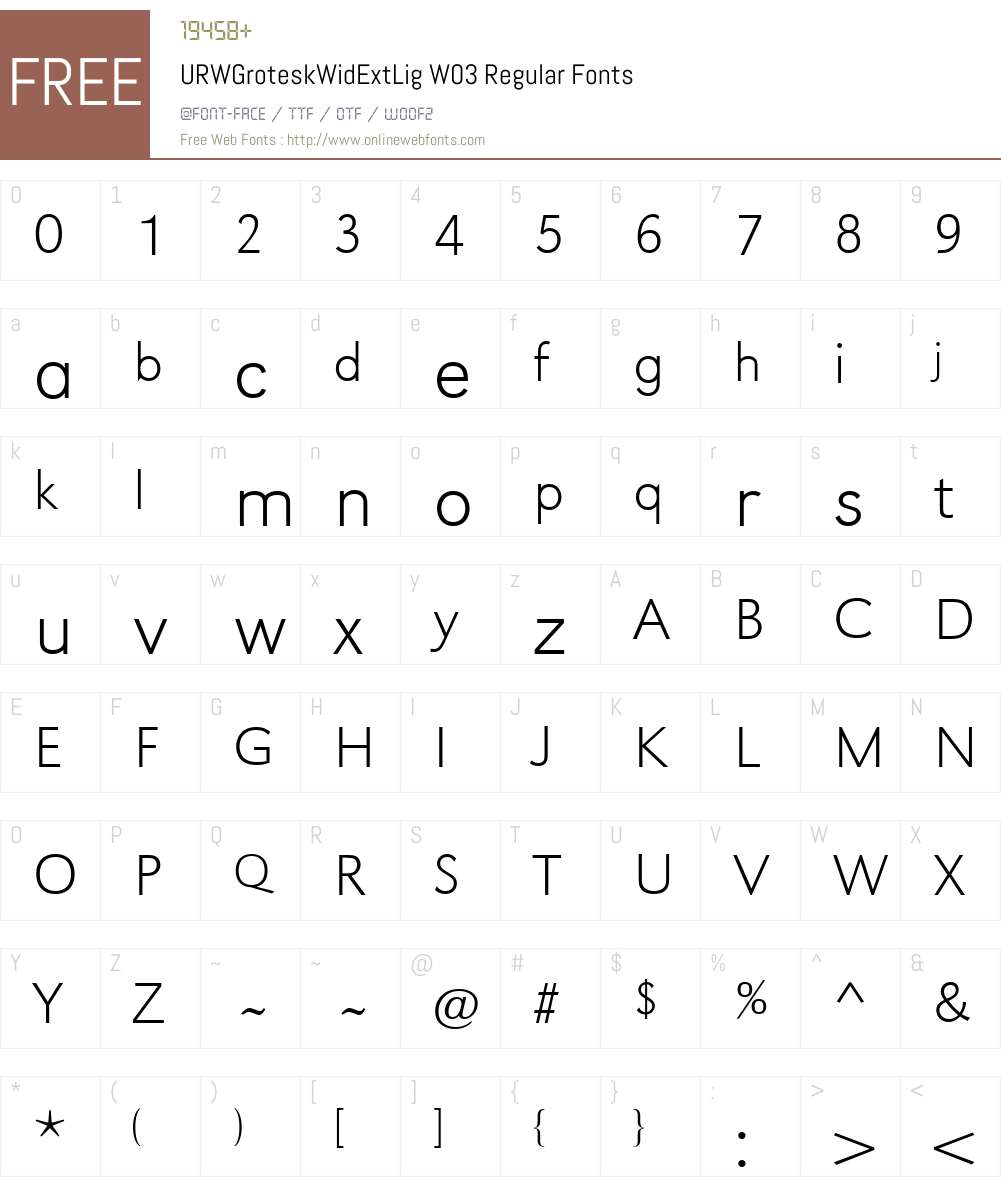 URW Grotesk Font Screenshots