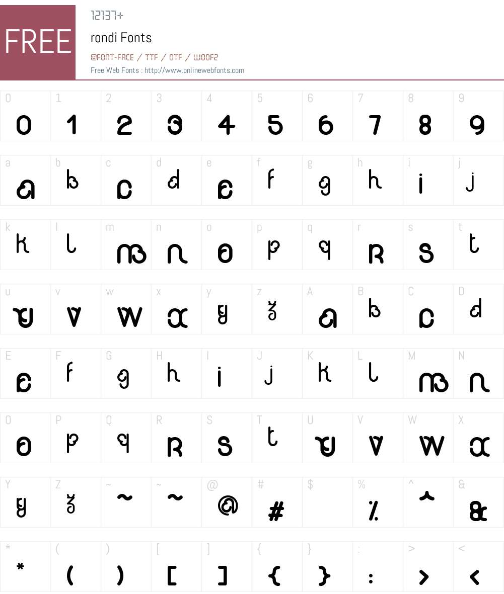 rondi Font Screenshots