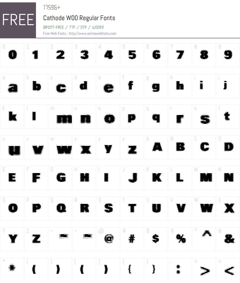Cathode Font Screenshots