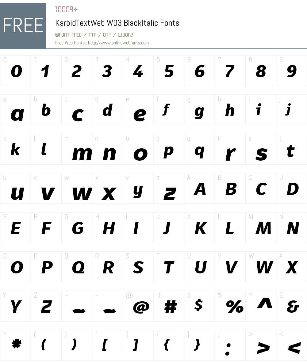 FF Karbid Text Font Screenshots