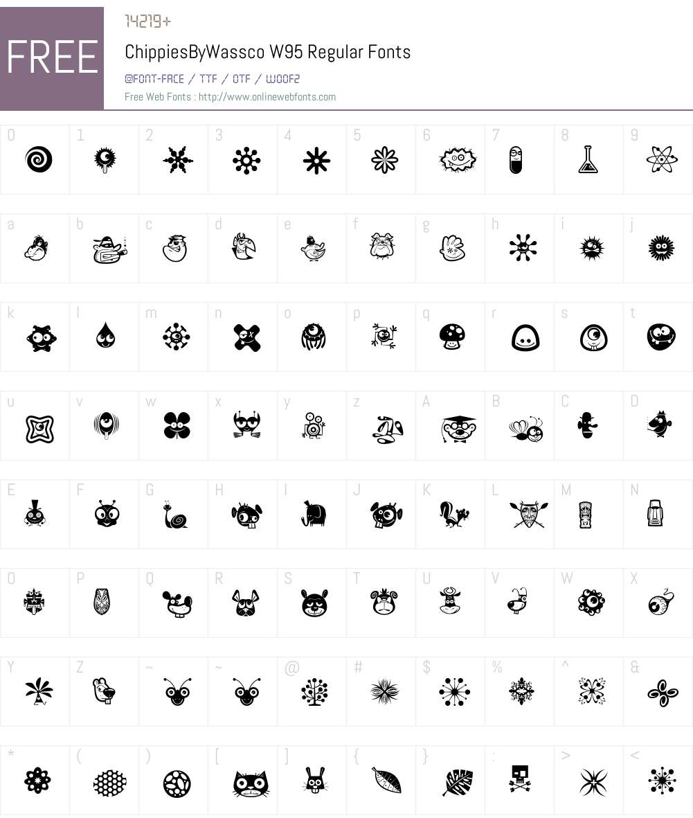 Chippies by Wassco Font Screenshots