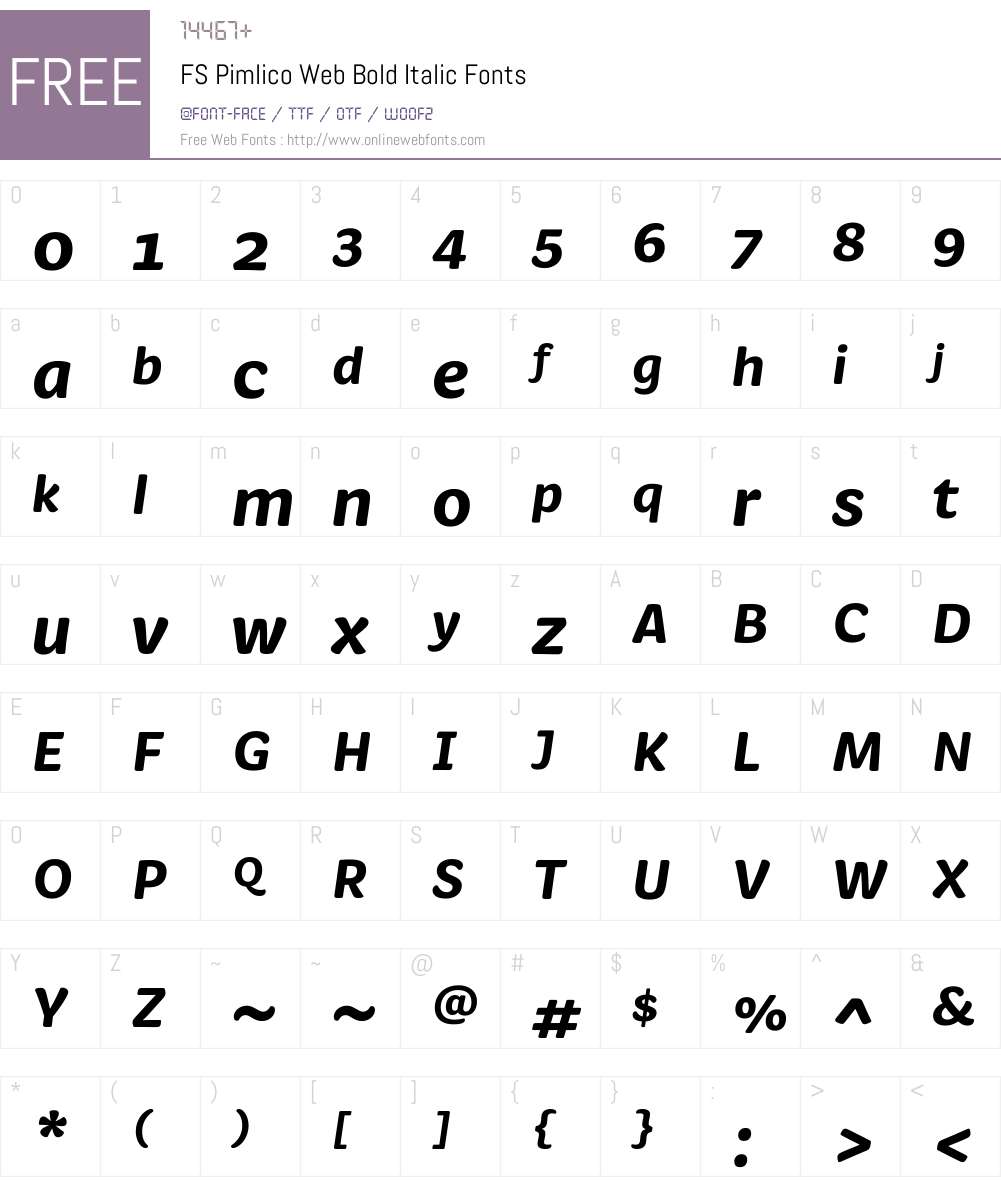 FS Pimlico Web Font Screenshots