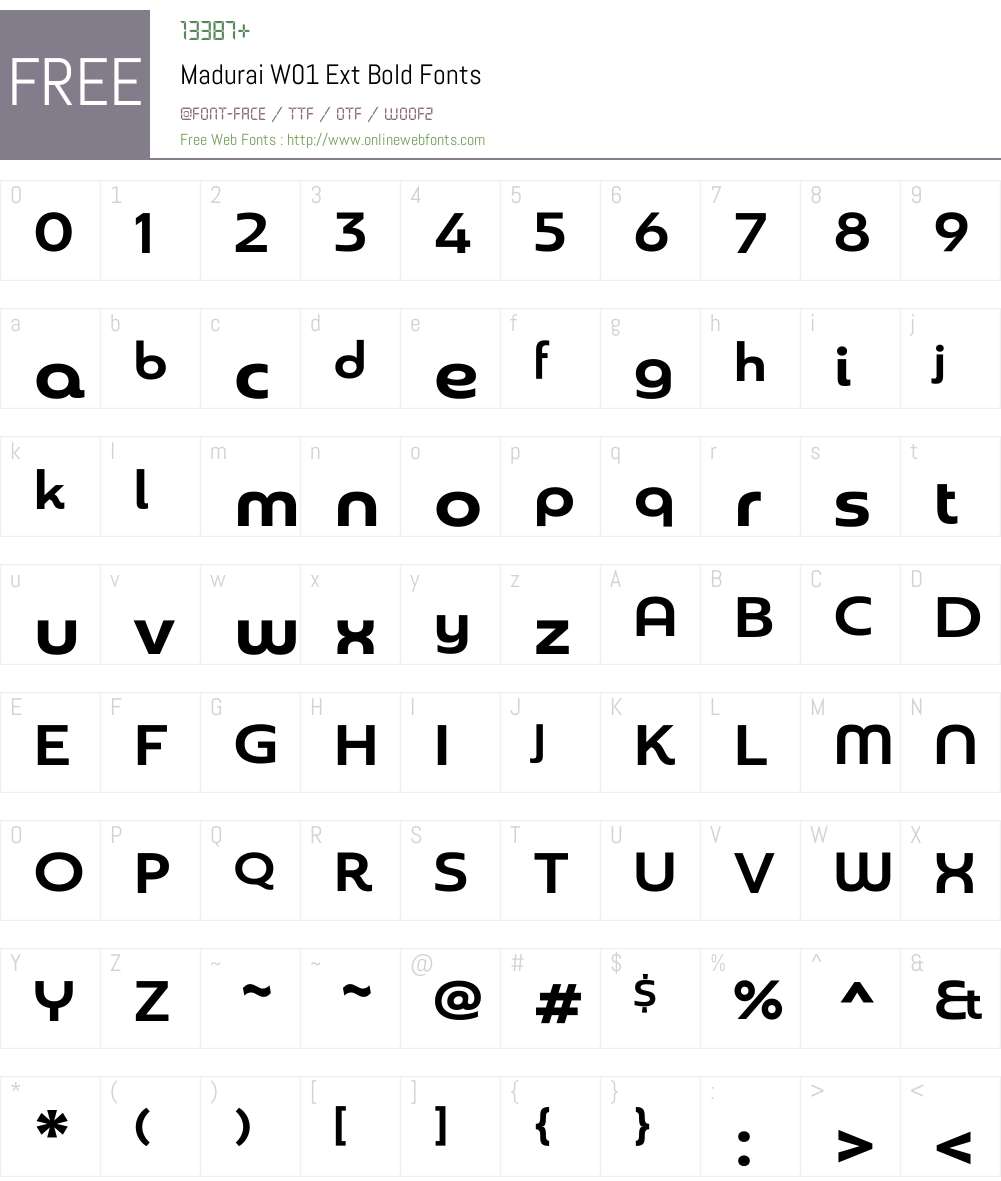 MaduraiW01-ExtBold Font Screenshots