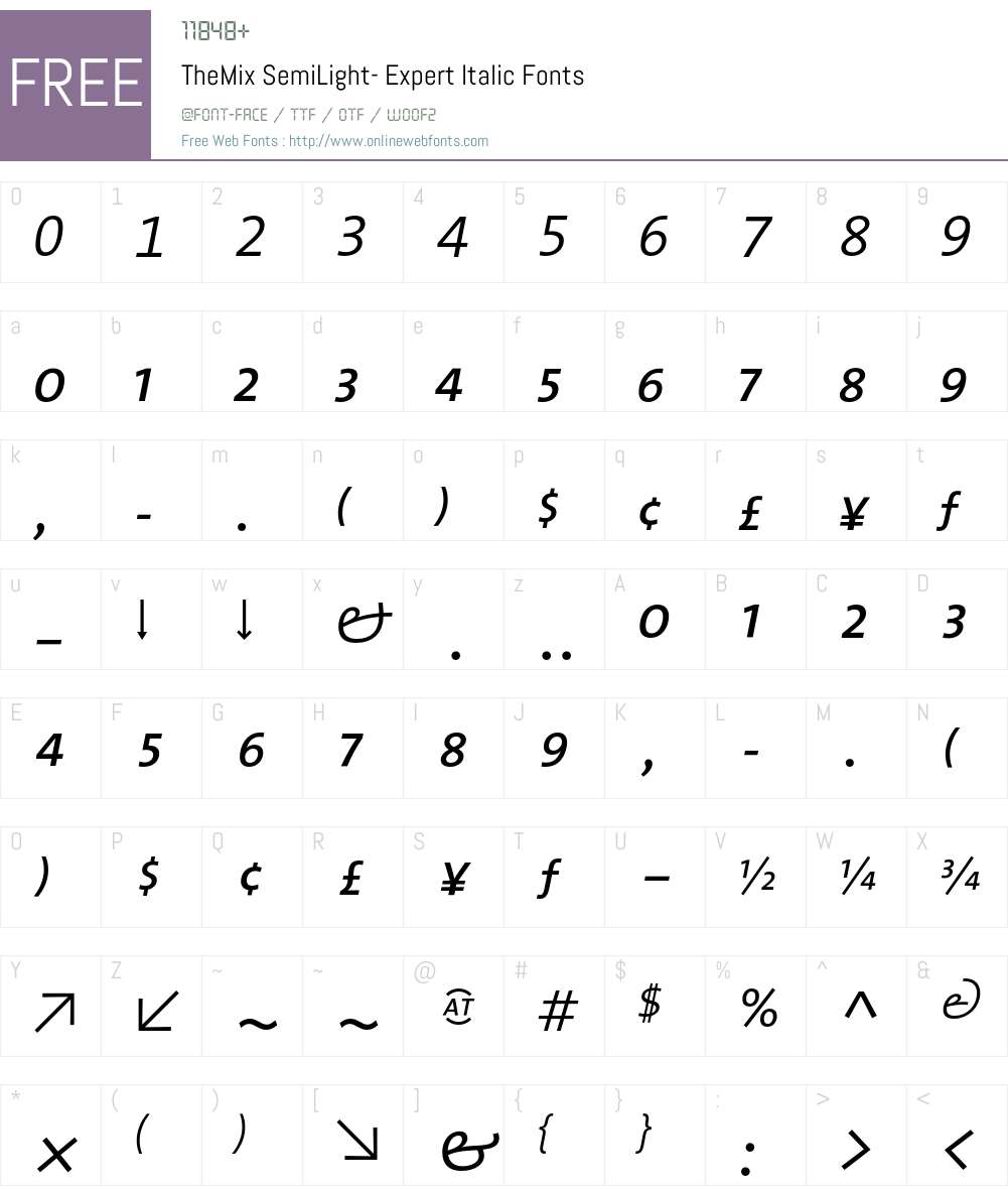 The Mix Semi Light- Font Screenshots