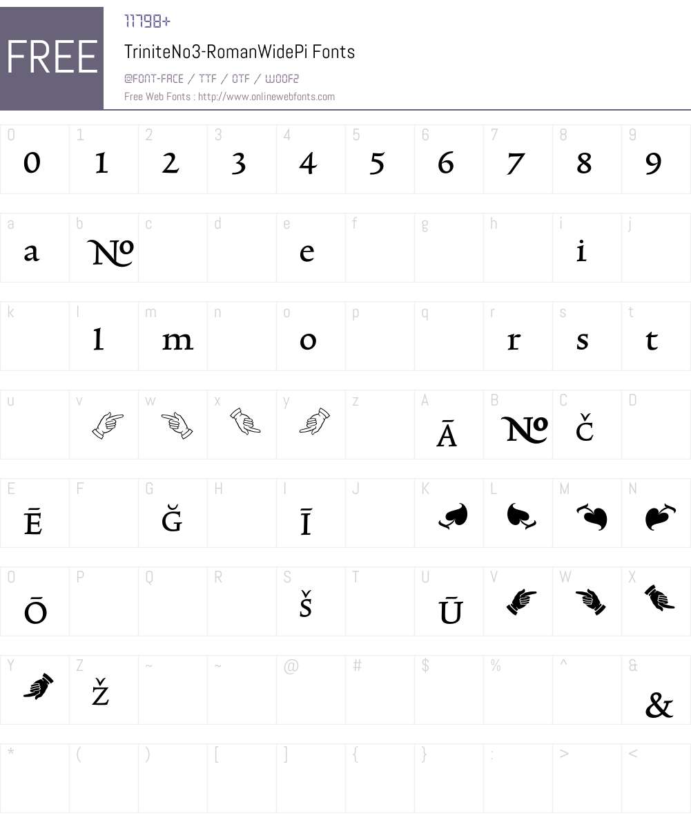 TriniteNo3 Font Screenshots
