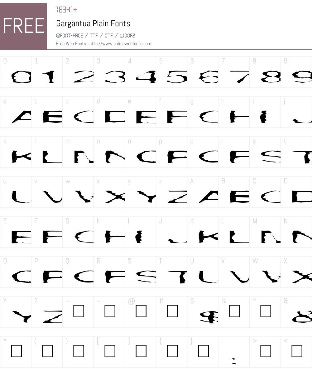 Gargantua Font Screenshots