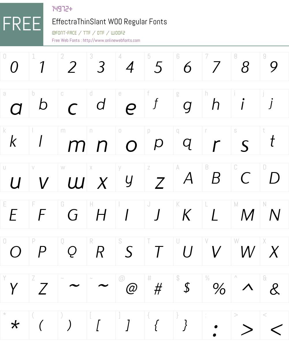 Effectra Font Screenshots