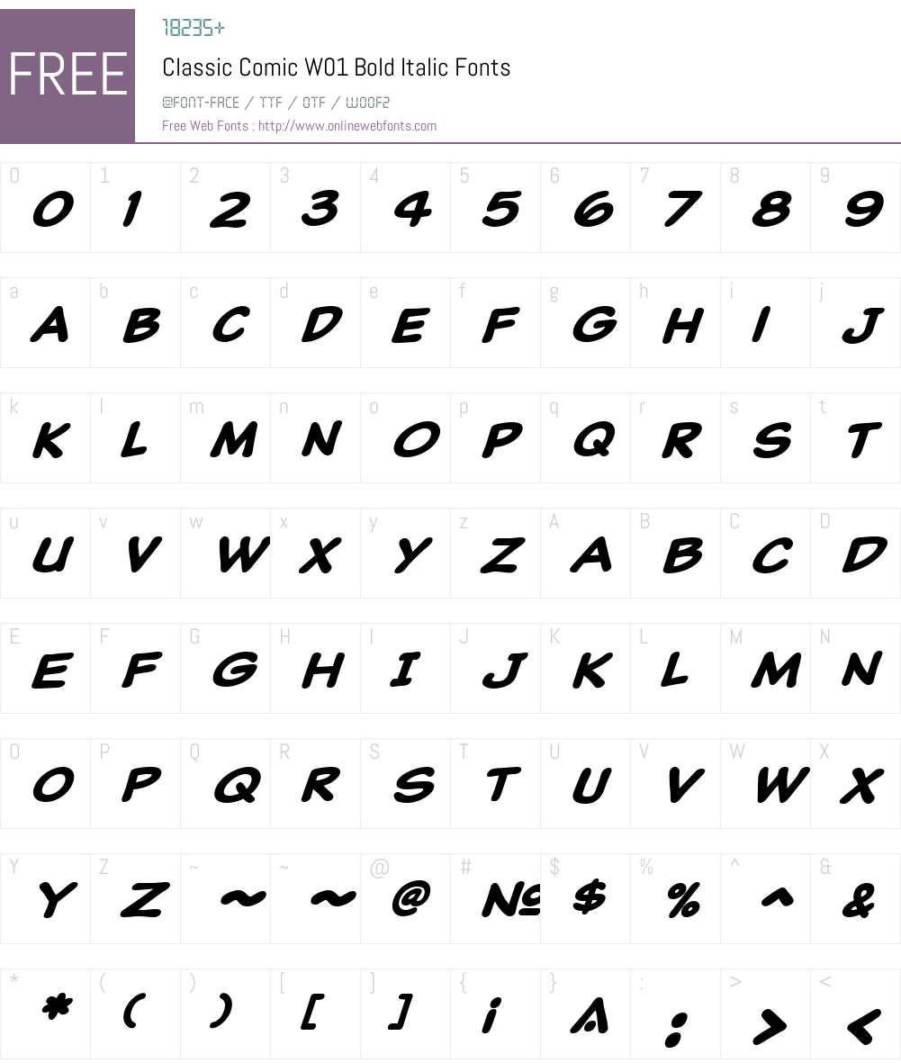 Classic Comic Font Screenshots