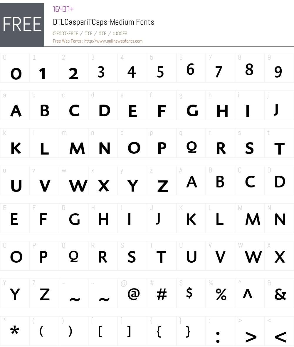 DTLCaspariTCaps Font Screenshots