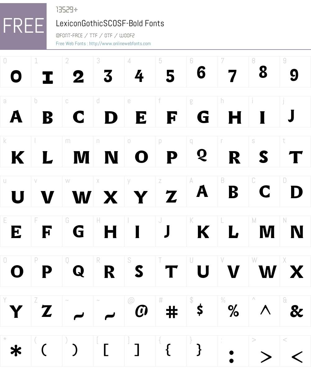 LexiconGothicSCOSF Font Screenshots