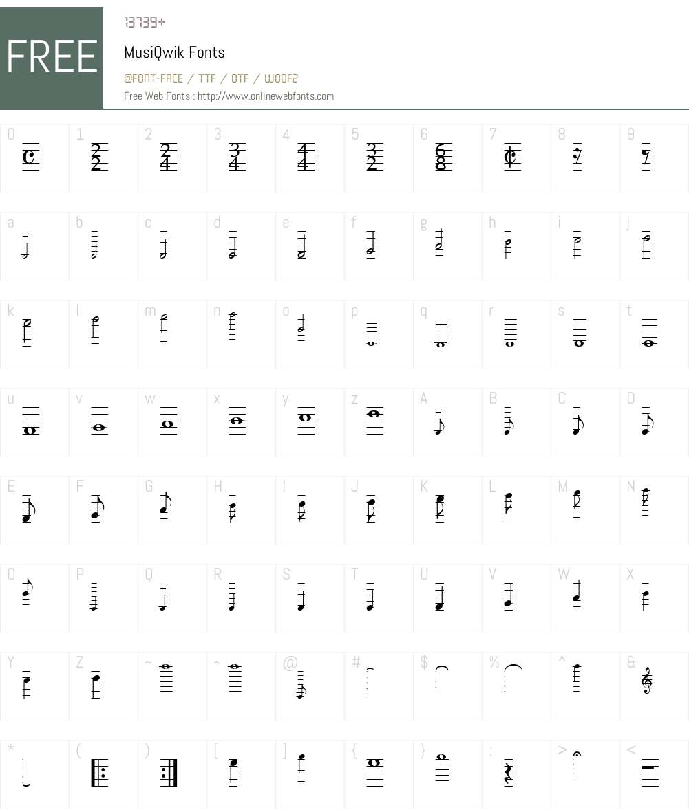 MusiQwik Font Screenshots