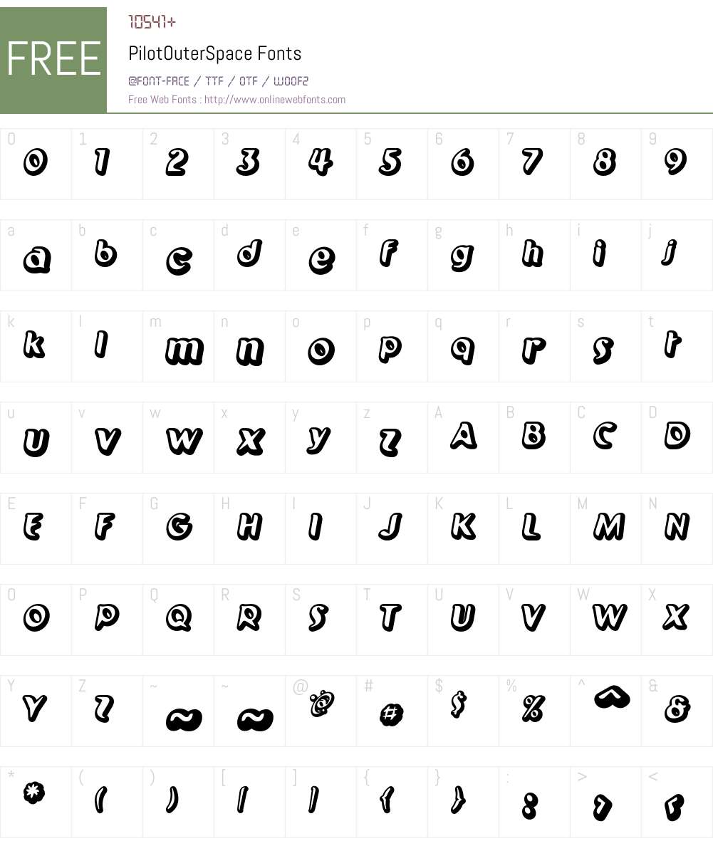 Pilot Font Screenshots