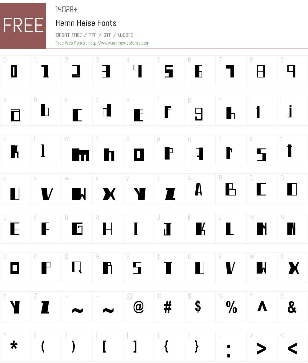 Hernn Heise Font Screenshots