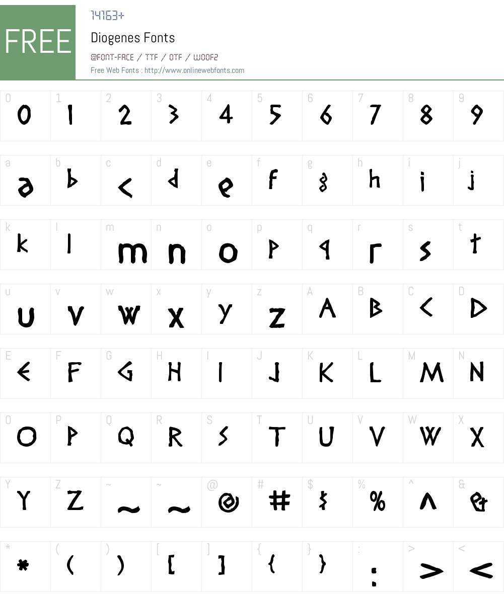 Diogenes Font Screenshots