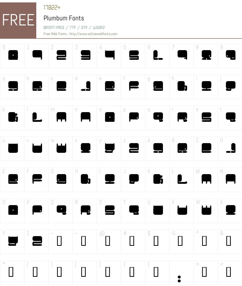 Plumbum Font Screenshots