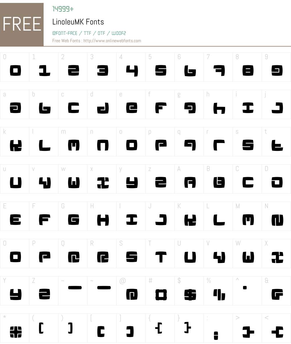 LinoleuMK Font Screenshots