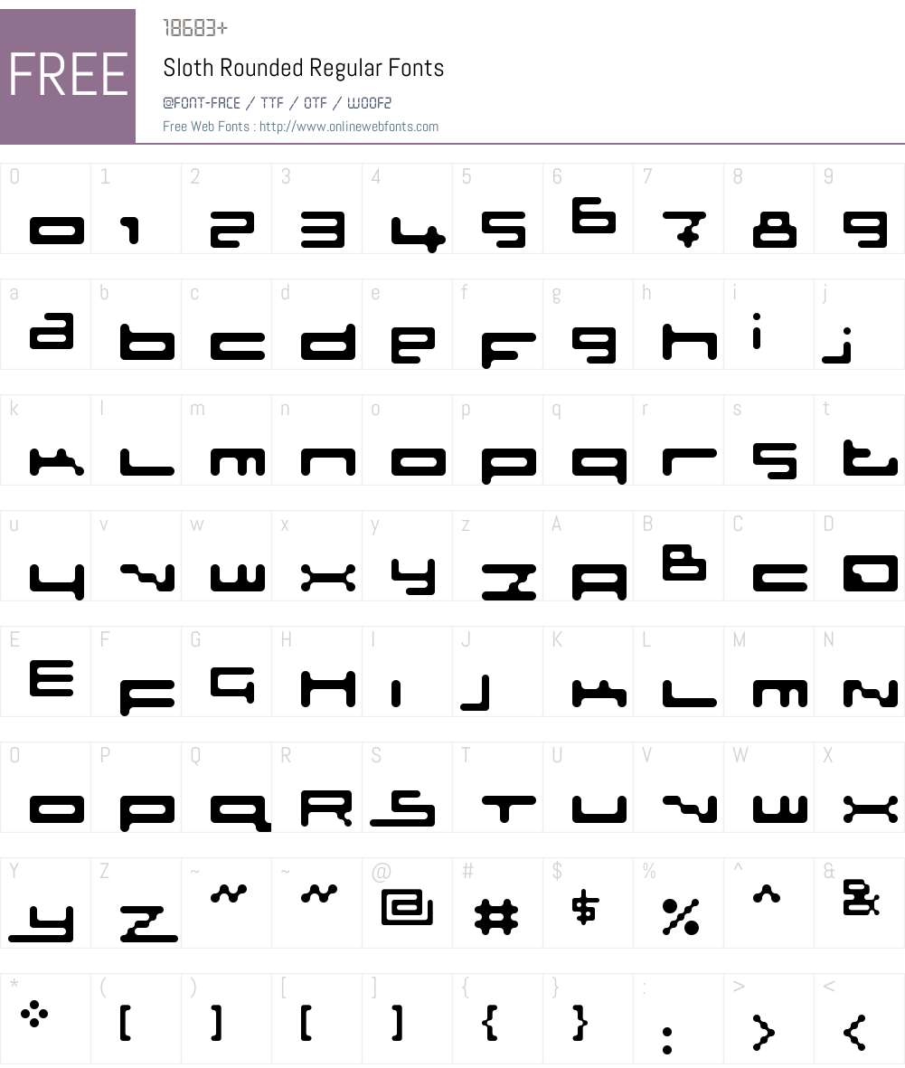 Sloth Rounded Font Screenshots