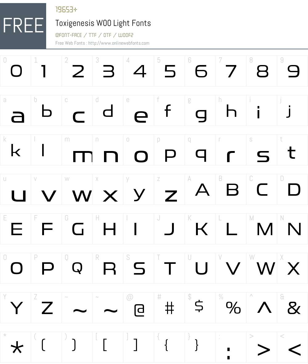 Toxigenesis Lt Font Screenshots