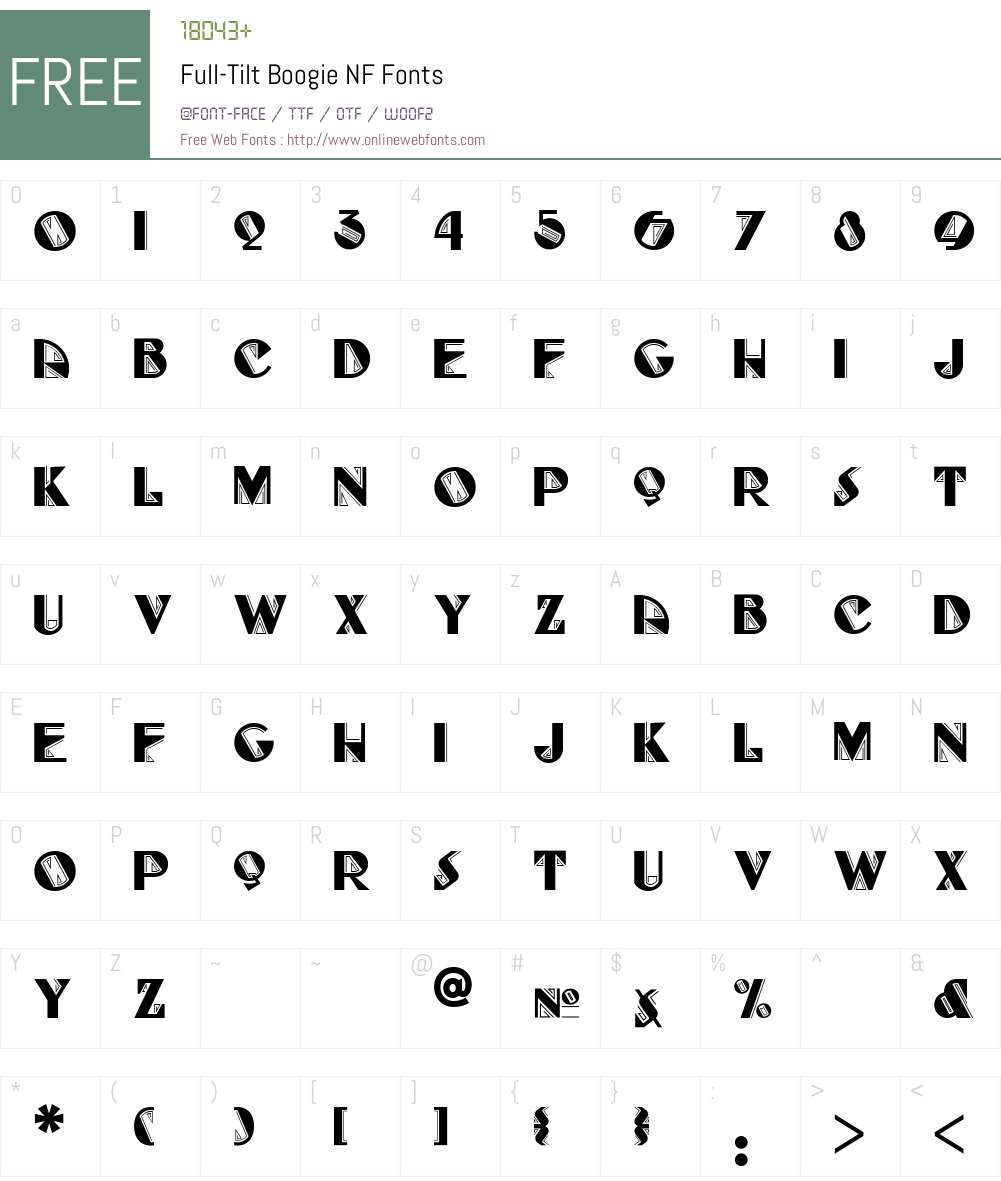 FullTilt Boogie NF Font Screenshots